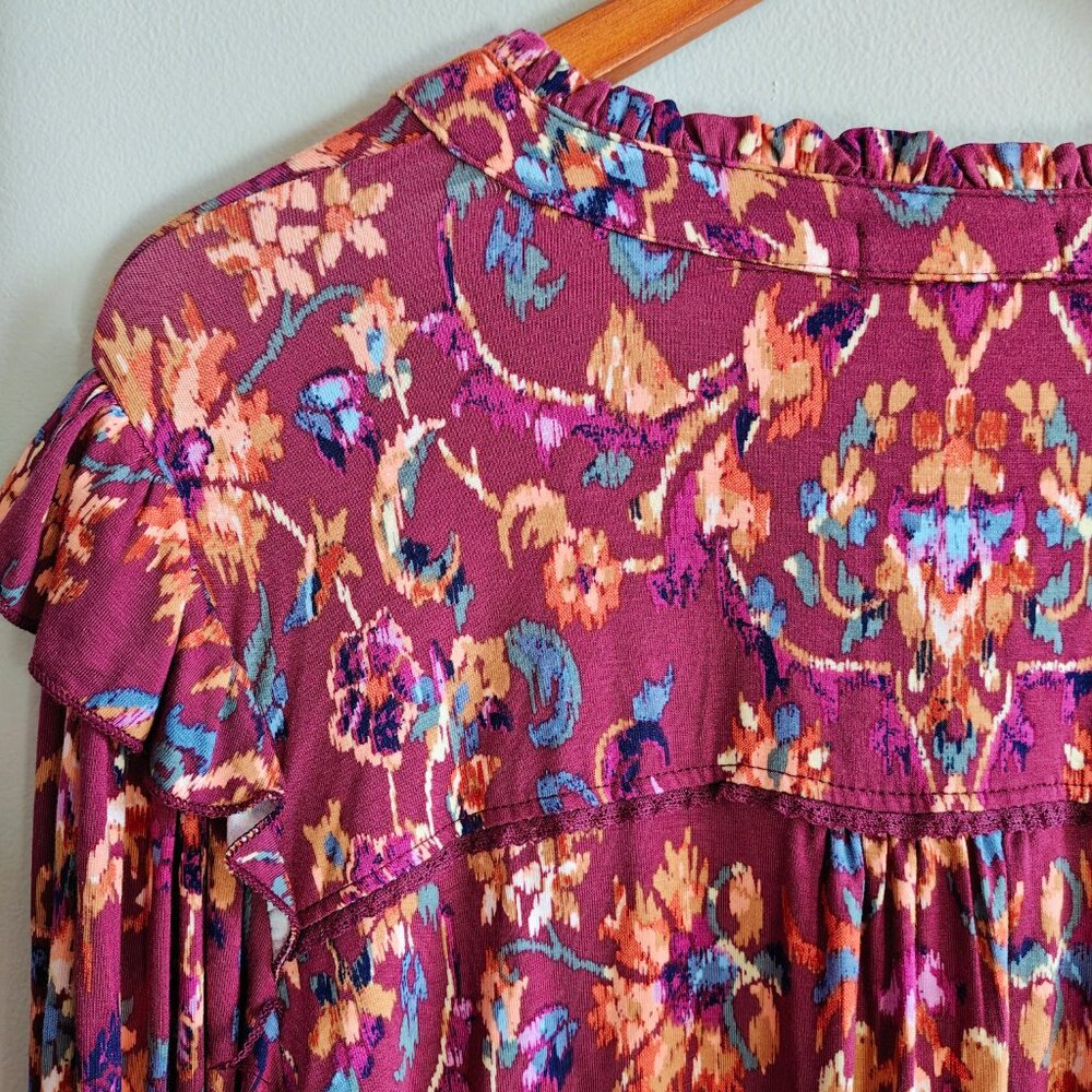 DEMOCRACY Floral Peasant Blouse - Picture 4 of 11